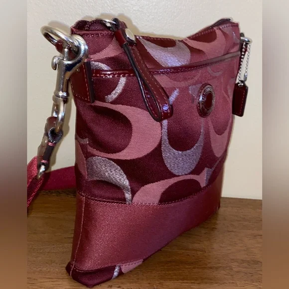 Coach Signature Metallic Stripe Crossbody Bag - Picture 4 of 15